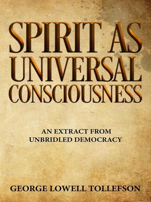 cover image of Spirit as Universal Consciousness
